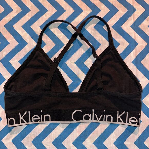 Calvin Klein sz M Black Bralette Triangle Adjustable Convertible Shoulder Strap - Picture 9 of 11